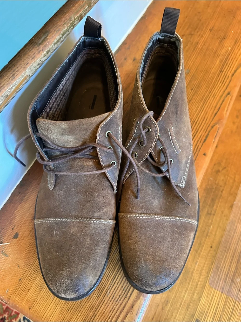 Clark’s Men’s Hinman Brown Suede Chukka Boots - Casual Lace-Up size 13